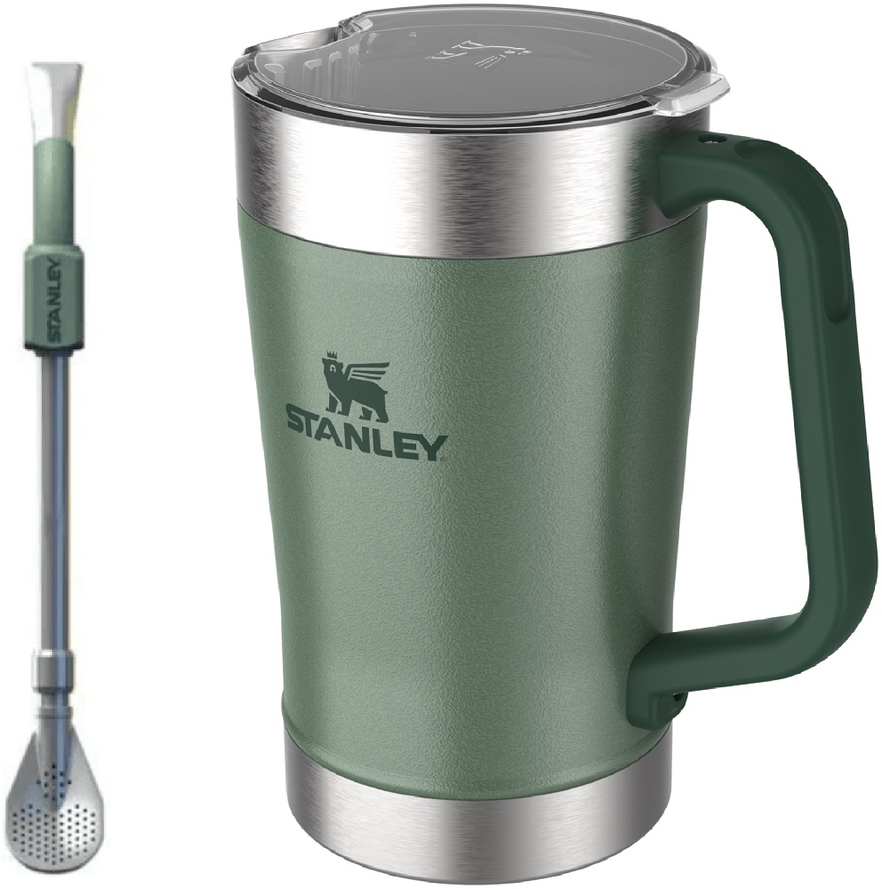 Kit Tereré Stanley Jarra Térmica Classic Pitcher + Bombilla Classic Mate Straw - 1.89L - Green (70-25492-002)